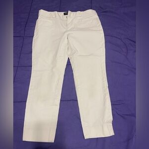 Banana Republic White Sloan Crop Pants